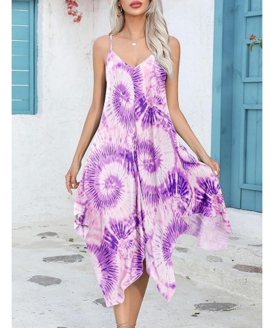 Women's 2024 Summer Dress Casual Boho Sundress Spaghetti Strap Swimwear Cover Up Beach Flowy Midi Vacation Dresses Pattern2 $...