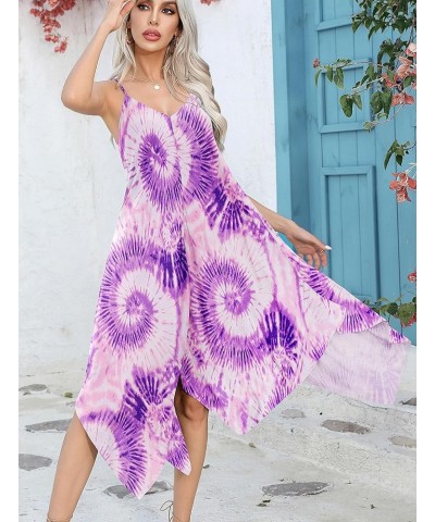 Women's 2024 Summer Dress Casual Boho Sundress Spaghetti Strap Swimwear Cover Up Beach Flowy Midi Vacation Dresses Pattern2 $...