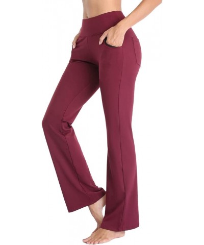 High Waisted Leggings for Women - Full Length & Capri Soft Yoga Pants for Workout Athletic Ya-red $9.17 Leggings