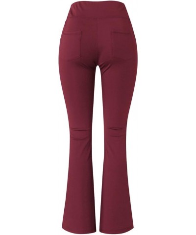 High Waisted Leggings for Women - Full Length & Capri Soft Yoga Pants for Workout Athletic Ya-red $9.17 Leggings