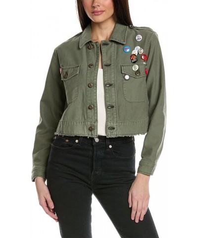 Denim The Cropped Veteran Jacket Green $57.40 Jackets