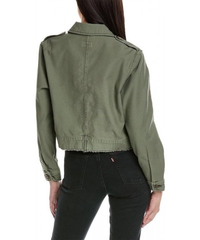 Denim The Cropped Veteran Jacket Green $57.40 Jackets