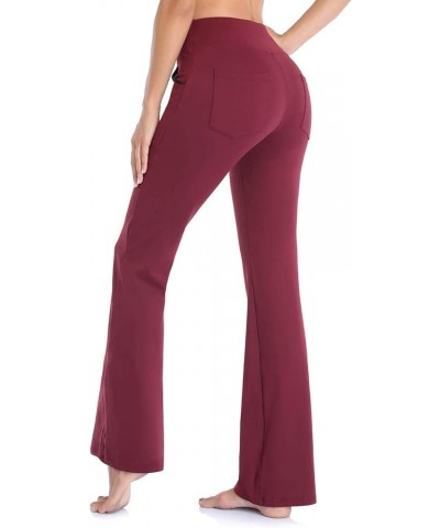 High Waisted Leggings for Women - Full Length & Capri Soft Yoga Pants for Workout Athletic Ya-red $9.17 Leggings