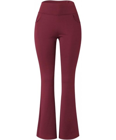 High Waisted Leggings for Women - Full Length & Capri Soft Yoga Pants for Workout Athletic Ya-red $9.17 Leggings