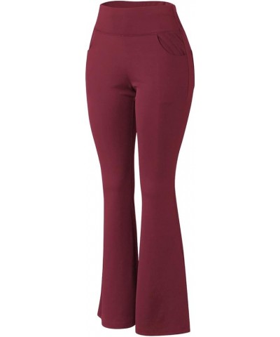 High Waisted Leggings for Women - Full Length & Capri Soft Yoga Pants for Workout Athletic Ya-red $9.17 Leggings