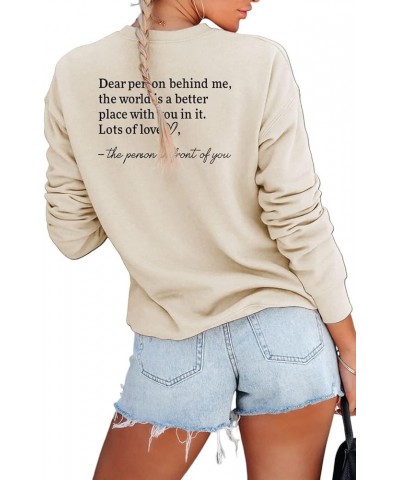 You Are Enough Sweatshirt for Women Dear Person Behind Me Hoodie Sweatshirt Love Awareness Peace Oversized Pullover 4 $14.15 ...