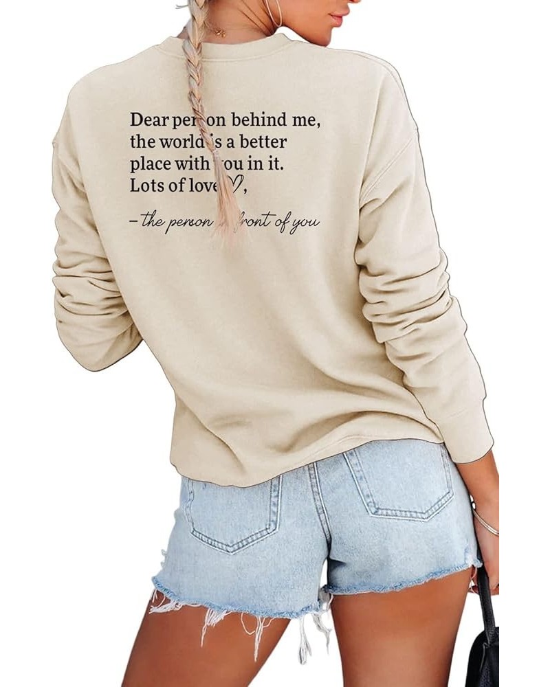 You Are Enough Sweatshirt for Women Dear Person Behind Me Hoodie Sweatshirt Love Awareness Peace Oversized Pullover 4 $14.15 ...