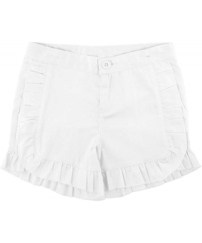 RuffleButts® Baby/Toddler Girls Woven Shorts w/Ruffle Hem White $12.51 Shorts