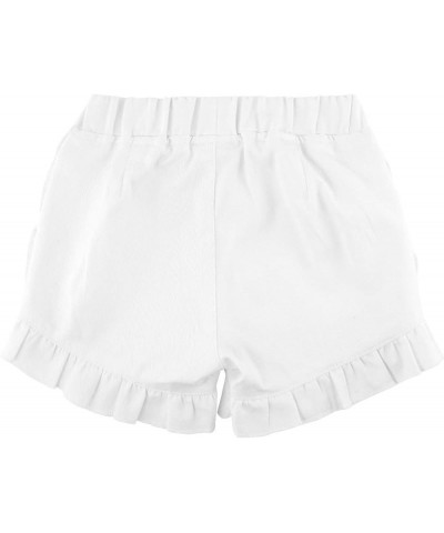 RuffleButts® Baby/Toddler Girls Woven Shorts w/Ruffle Hem White $12.51 Shorts