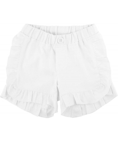 RuffleButts® Baby/Toddler Girls Woven Shorts w/Ruffle Hem White $12.51 Shorts