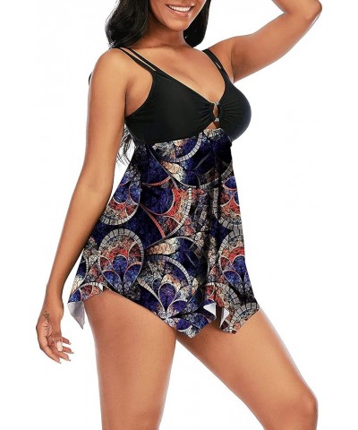 Women Plus Size Striped Tankini Swimjupmsuit Swimsuit Beachwear Padded Swimwear B01 Black $8.58 Others