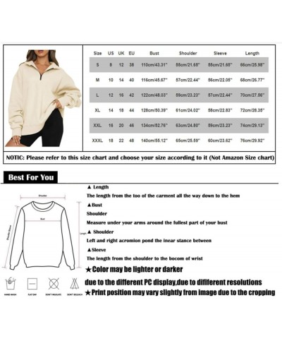 2023 Trending Womens Fall Winter Clothes Half Zip Up Pullovers Sweatshirts Casual Long Sleeve Loose Fitted Y2K Tops 02-red $1...