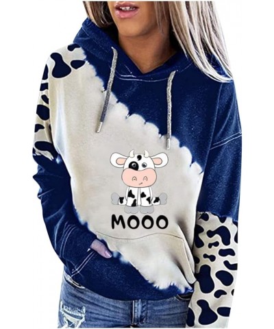 Women's Moody Cow Hoodie Casual Cute Cow Print Long Sleeve Pullover Shirts Tops Hoodies with Pocket 12 $19.71 Hoodies & Sweat...