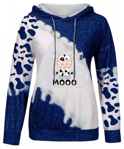 Women's Moody Cow Hoodie Casual Cute Cow Print Long Sleeve Pullover Shirts Tops Hoodies with Pocket 12 $19.71 Hoodies & Sweat...