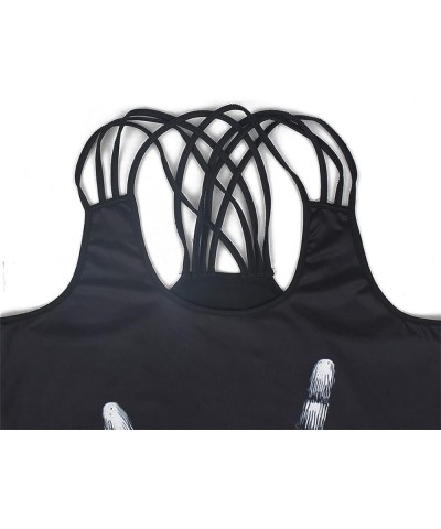 Gothic Crop Top for Women Goth Fairy Grunge Tank Tops Punk T-Shirt Streetwear Workout Tees Emo Blouse Black 8 $12.76 Tanks