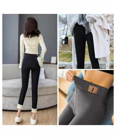 Fleece Lined Leggings Women,Womens Fleece Lined Leggings High Waist Thick Warm Pants Tummy Control Soft Thermal Tights Z3-gre...