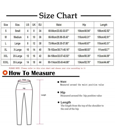 Linen Pants Women Summer Boho Smocked Drawstring High Waist Wide Leg Casual Loose Fit Trousers with Pockets Linen Pants01-bla...