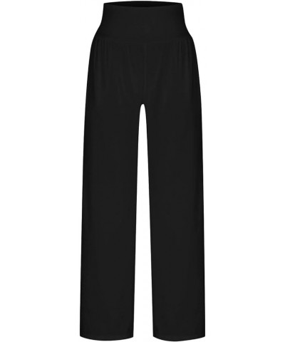 Straight Leg Sweatpants for Women Trendy Loose fit Yoga Sweatpants Comfy High Waisted Lounge Flowy Pants 02-black $11.79 Jeans