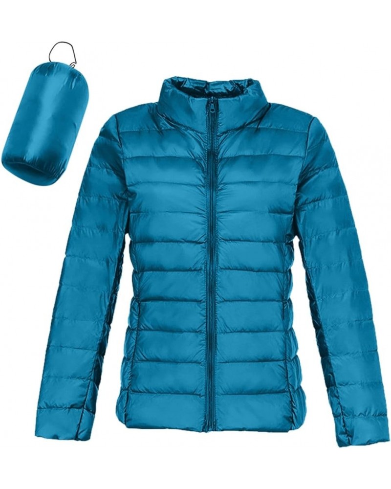 Womens Casual Lightweight Hooded Down Jacket Packable solid color Puffer Coats Jacket with Storage Bag Z02 $16.49 Jackets