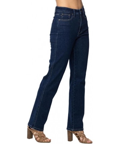 High Waist Tummy Control Classic Straight Jeans Blue $33.39 Jeans