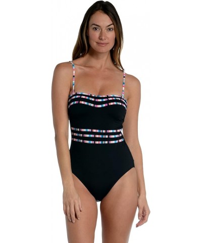 Women's Bandeau One Piece Swimsuit Black//Catalina Coast $52.16 Swimsuits