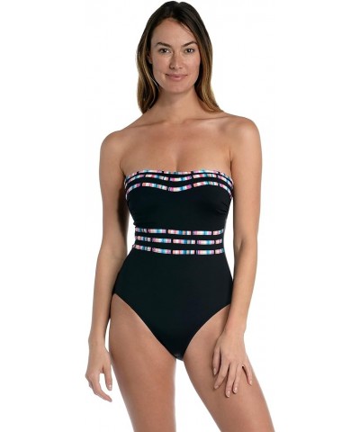 Women's Bandeau One Piece Swimsuit Black//Catalina Coast $52.16 Swimsuits