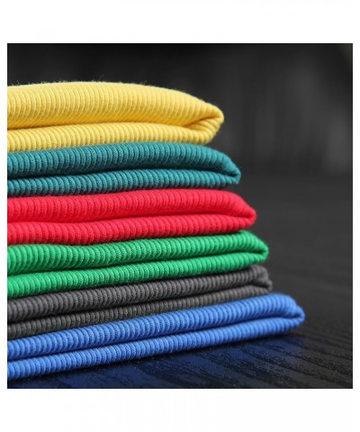 Women's Short Sleeves Ribbed Fitted Shirt Basic V Neck Slim T Shirt Tops Royal Blue $12.69 T-Shirts