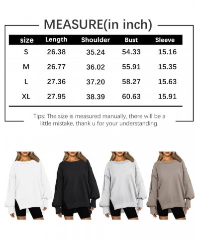 Womens Oversized Crewneck Sweatshirts Casual Long Sleeve Shirts Loose Fit Hoodies 2024 Winter Outfits Fashion Clothes Navyblu...