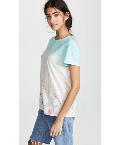 Women's Crewneck Short Sleeve Tee T-Shirt Beach Print $23.35 T-Shirts