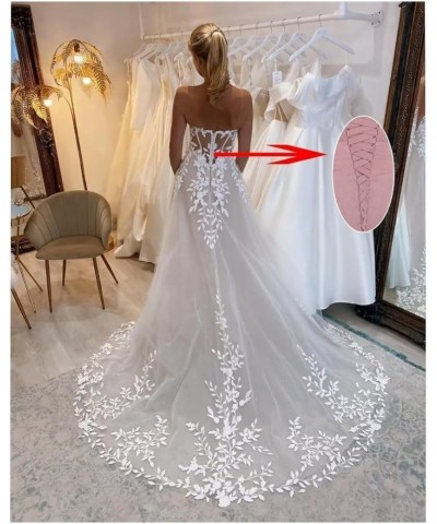 Lace Boho Wedding Dresses for Bride Tulle Appliques Wedding Gowns Off Shoulder Beach Bride Party Dress Ivory $72.49 Dresses