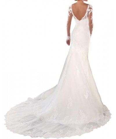 Mermaid Wedding Dresses for Bride 2023 Long Boho Beach Bridal Gown for Women Style32 White $57.91 Dresses