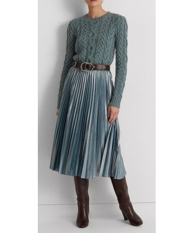 Lauren Ralph Lauren Womens Suzu Pleated Calf Midi Skirt Green 12 $29.21 Skirts