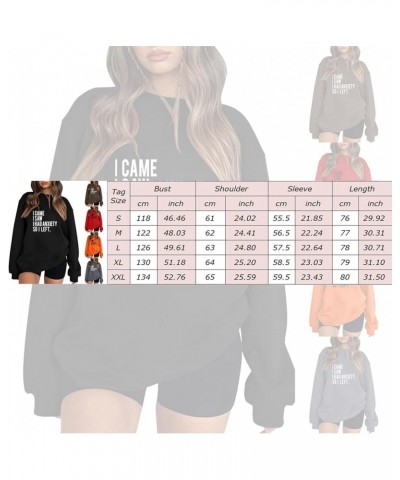 I Came I Saw I Had Anxiety So I Left Sweatshirt for Women Funny Casual Graphic Tee Shirts Top Red $13.74 Activewear