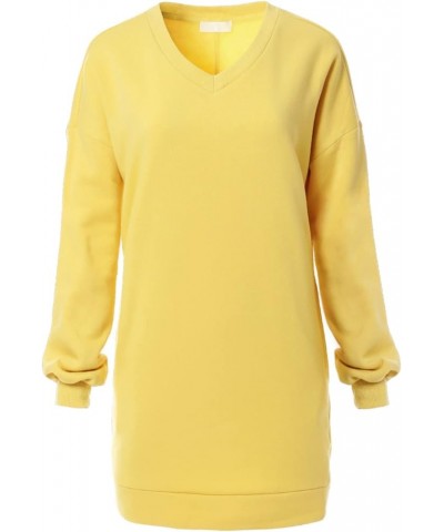 Women's Casual Oversized Loose Fit Crew/V Neck Fleece Pullover Tunic Sweatshirts with Pockets S~3X A Dusty Banana $14.74 Hood...