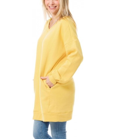 Women's Casual Oversized Loose Fit Crew/V Neck Fleece Pullover Tunic Sweatshirts with Pockets S~3X A Dusty Banana $14.74 Hood...