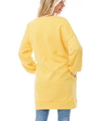 Women's Casual Oversized Loose Fit Crew/V Neck Fleece Pullover Tunic Sweatshirts with Pockets S~3X A Dusty Banana $14.74 Hood...