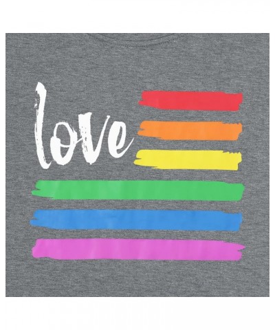 LGBT Gay Pride Shirt Women Funny Rainbow Love Graphic T-Shirt Equality Tee Casual Short Sleeve Tops Light Gray $11.43 T-Shirts