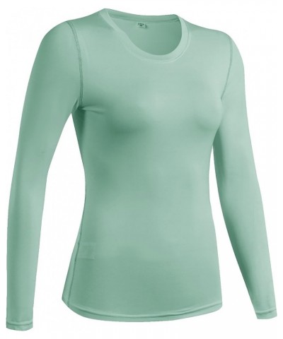 Women's 3 Pack Dry Fit Athletic Compression Base Layer Long Sleeve Pink,white,pastel Green $23.21 Activewear