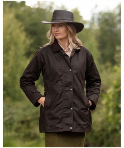 Ladies Wax Victoria Jacket Brown $56.78 Jackets