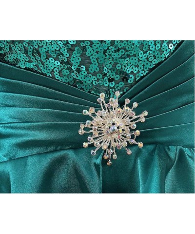 Strapless Sequin High Low Evening Party Prom Gown Bridesmaid Dresses Green $31.78 Dresses