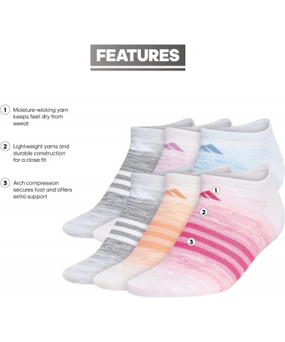 Women's Superlite No Show Socks (6-Pair) Bliss Pink/Clear Orange/Cool Light Heather $17.02 Others