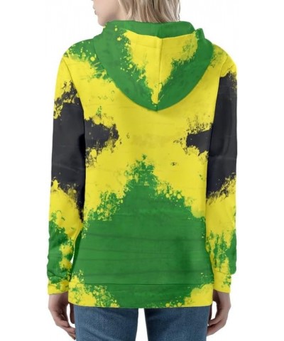 Women Tie Dye Hoodies With Zipper, Tops Long Sleeve Hoody with Kangaroo Pockets, Pullover Hooded Sweatshirt Jamaica Flag $21....