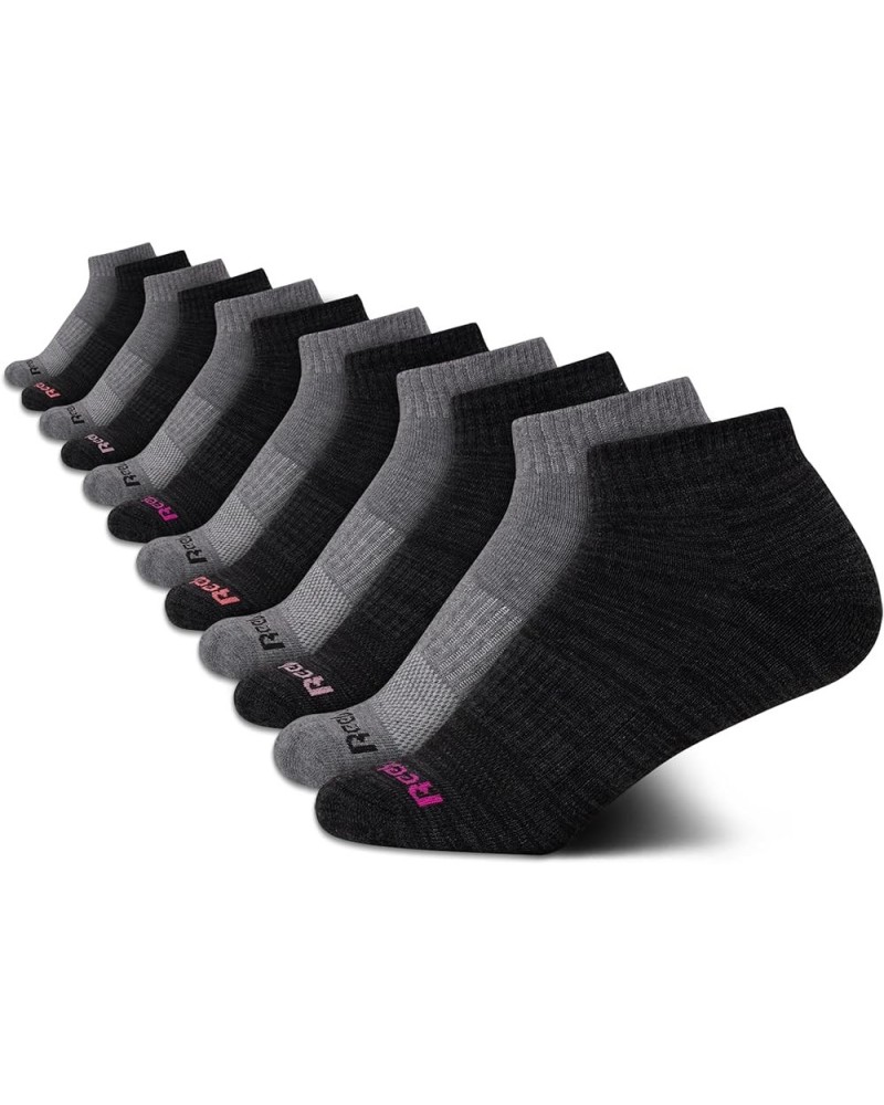 Women's Socks - 12 Pack Athletic Quarter Crew Socks Grey $12.40 Activewear