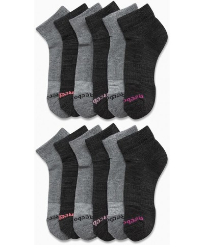 Women's Socks - 12 Pack Athletic Quarter Crew Socks Grey $12.40 Activewear