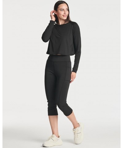 4 Pack: Women's Dry-Fit Long Sleeve Petal Back Crop Top - Athletic Cropped Tee (Available in Plus Size) plus-size Set 4 $26.0...