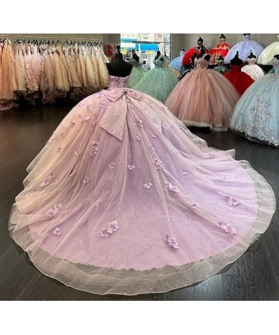 Princess Sweetheart Quinceanera Dresses Floral Lace Ball Gown Gliter Beaded Prom Dresses Red $54.06 Dresses