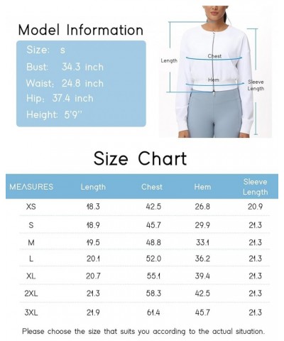 Women's Cropped Jackets Full Zip Long Sleeve Ribbed Workout Sweatshirts Lightweight Casual Tops White $19.88 Jackets