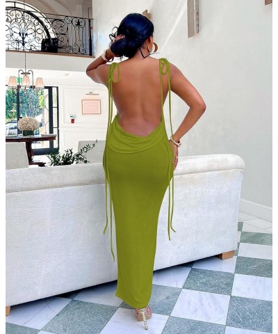 Sexy Two Piece Outfits for Women Sheer Mesh See Through Skirt Sets Bodycon Ruffle Club Outfits for Women X-green $17.00 Suits