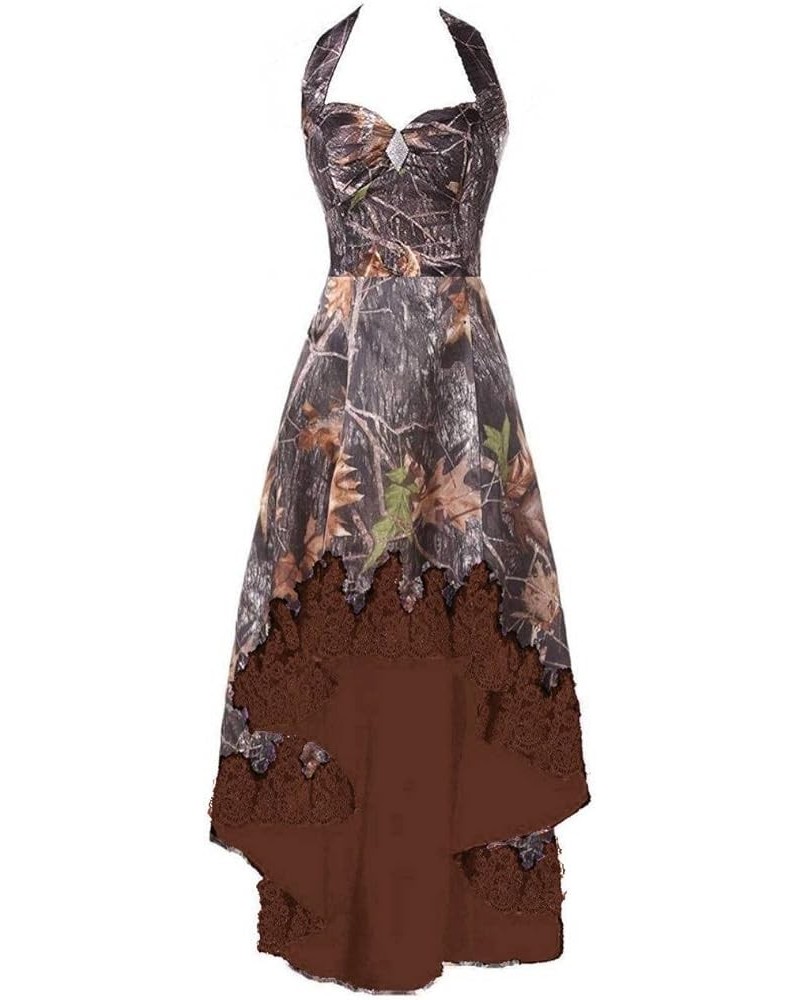 Camouflage and Lace Country Bridal Wedding Dress High Low Formal Dresses Chocolate $36.64 Dresses