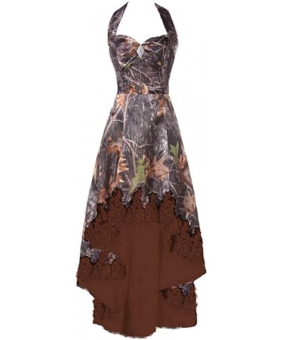 Camouflage and Lace Country Bridal Wedding Dress High Low Formal Dresses Chocolate $36.64 Dresses